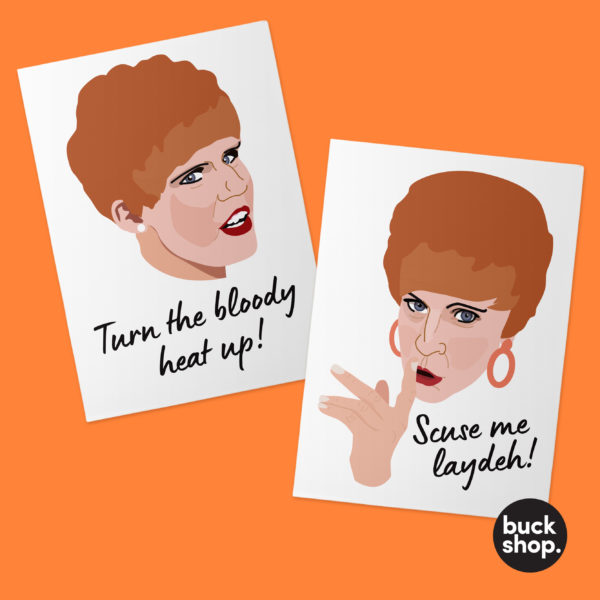 2x Charity Shop Sue inspired Greeting Cards