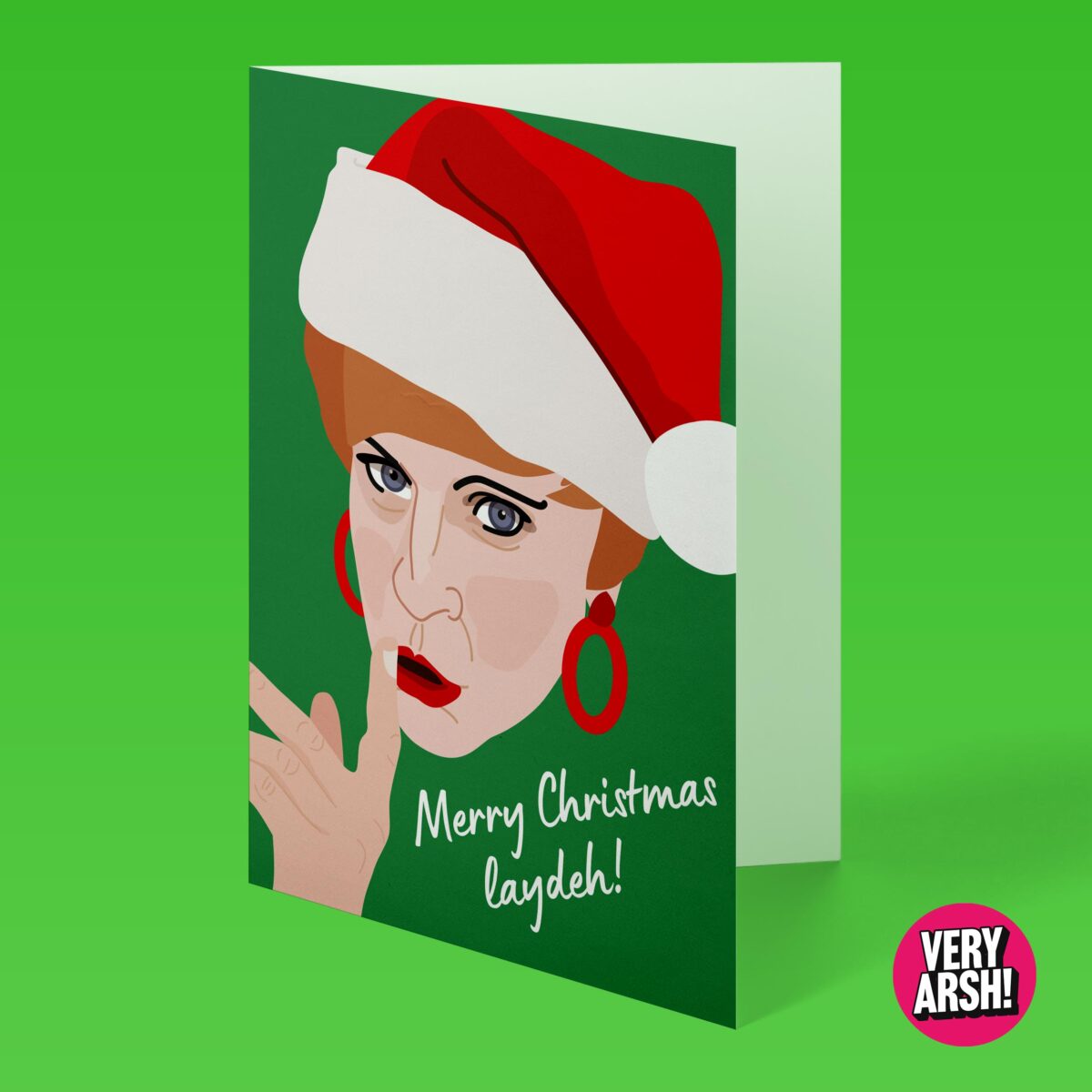 Merry Christmas Laydeh! - Charity Shop Sue inspired Christmas Card
