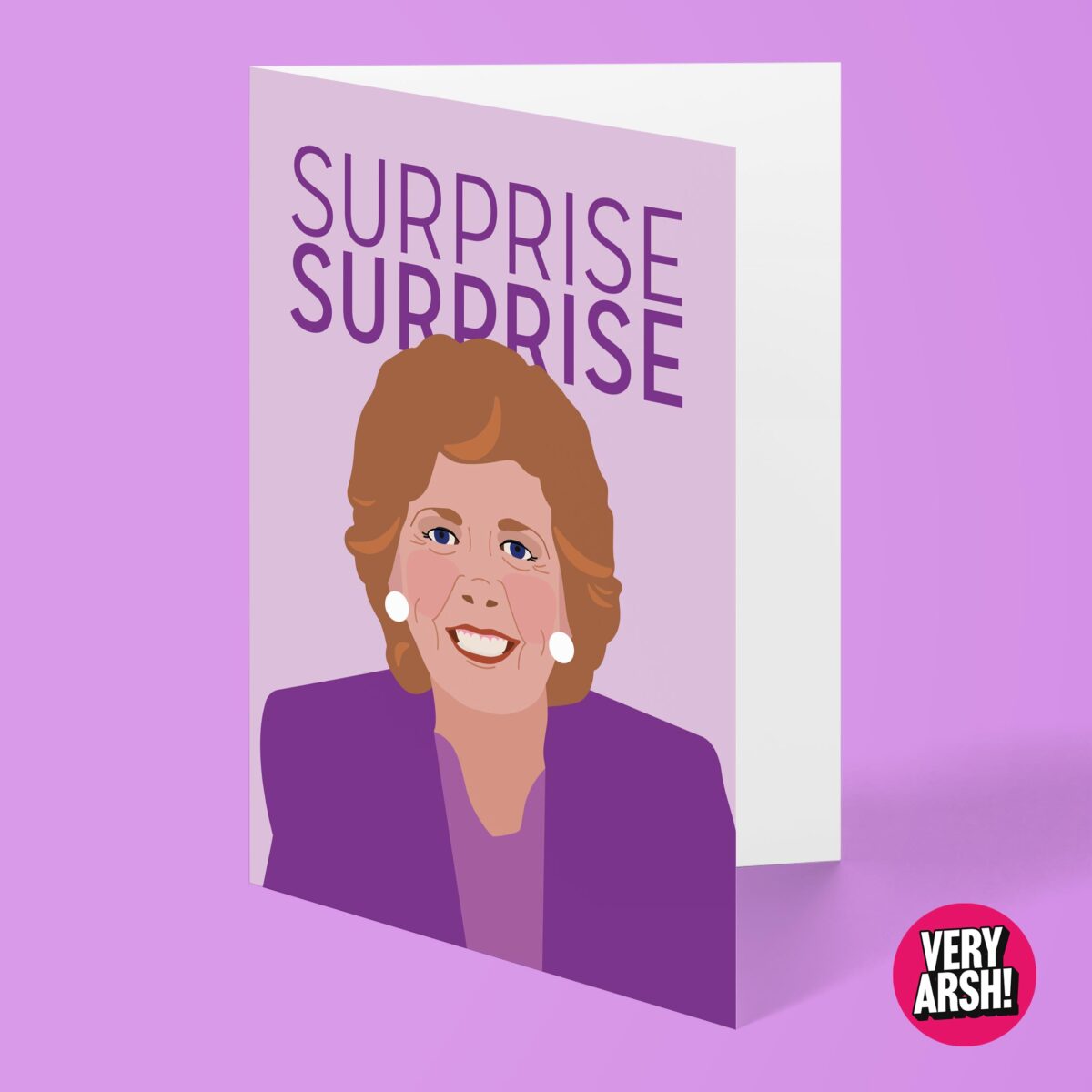 Surprise Surprise - Cilla Black inspired Greeting Card, Birthday Card