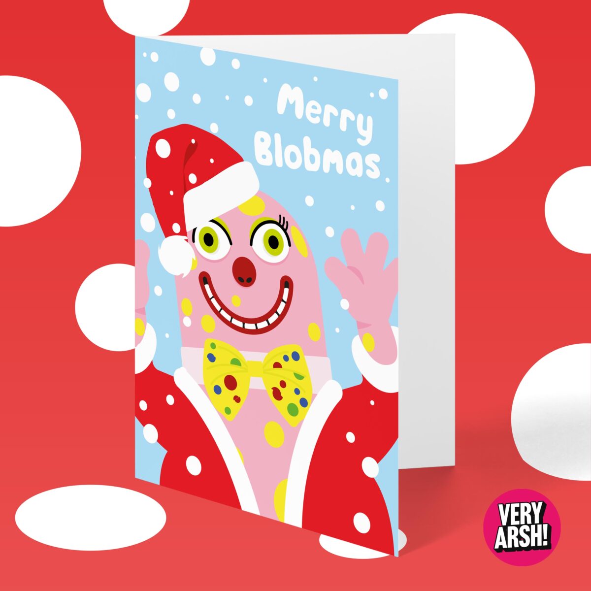 Merry Blobmas! - Mr Blobby inspired Christmas Card