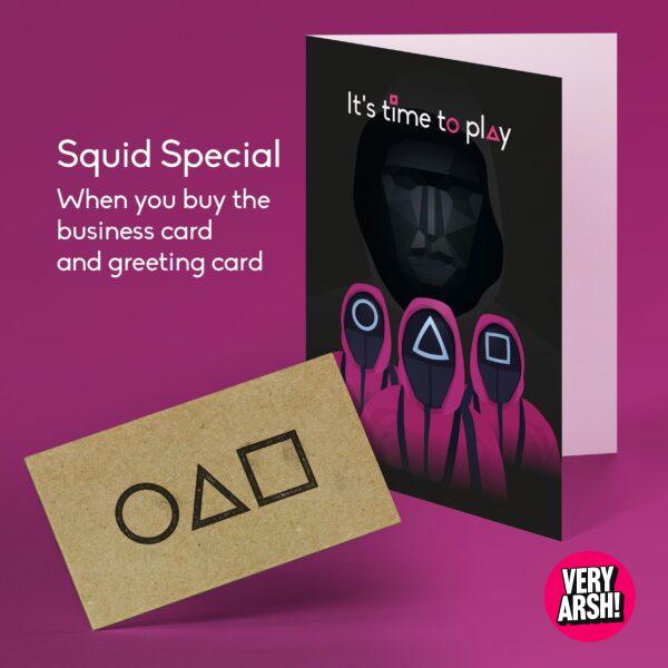 Squid Game inspired Greeting Card, Birthday Card